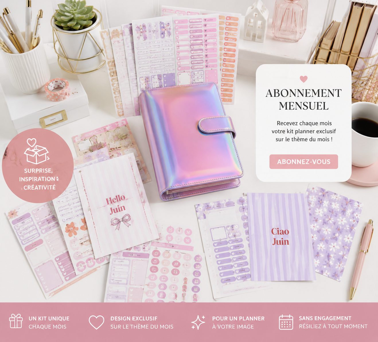 Abonnement mensuel Planner papier